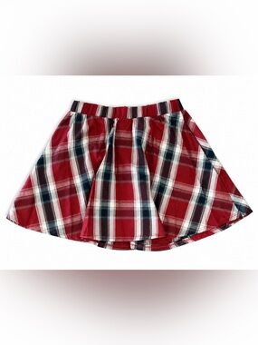 Red Plaid Circle Skirt